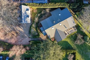 Drone view of architecture and landscape in Ferny Creek